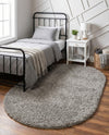 Plush Oasis Collection Area Rug - Serenity (Cloud Gray) Oval Cloud Gray  lifestyle 57