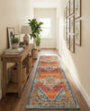Savannah Soiree Collection Area Rug - Serengeti (Rust Red) Runner Rust Red  lifestyle 59