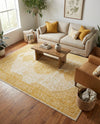 Dover Terrace Collection Area Rug - Marina (Yellow) Rectangle Yellow  lifestyle 15