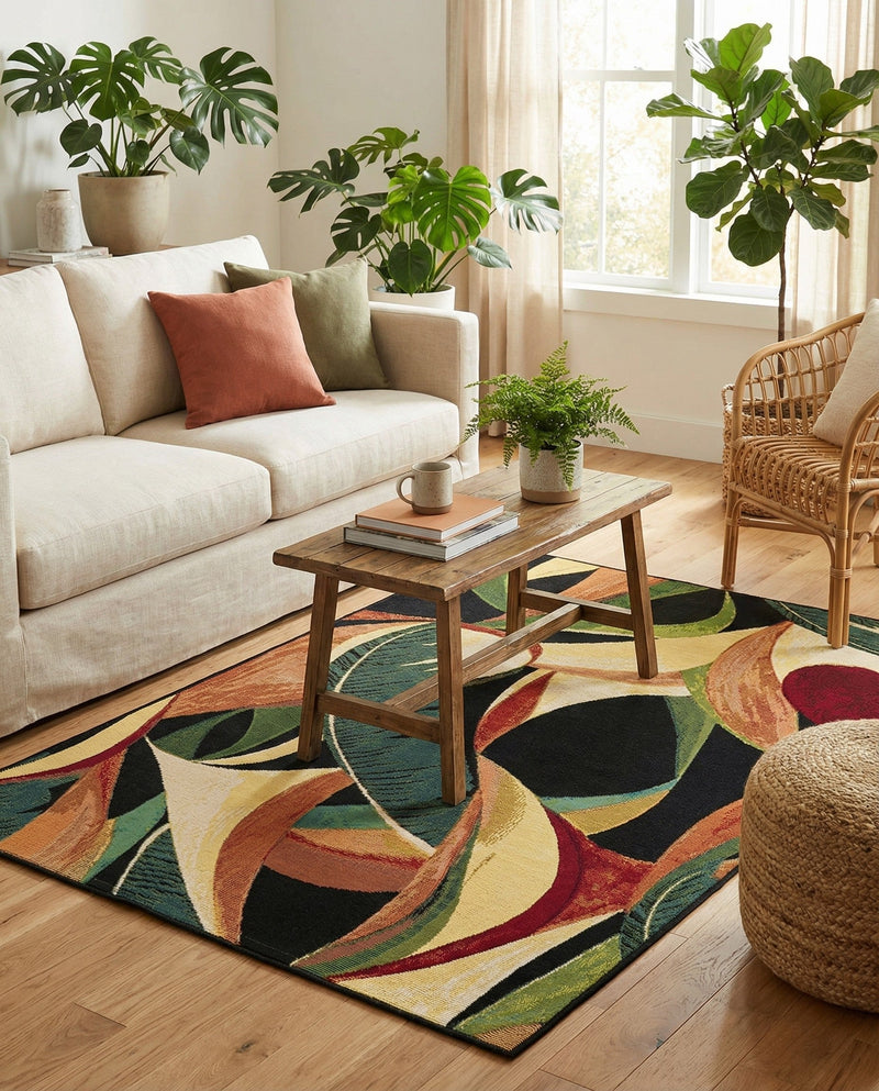Seaside Blooms Collection Area Rug -  Tivoli Rectangle Multi  lifestyle 14
