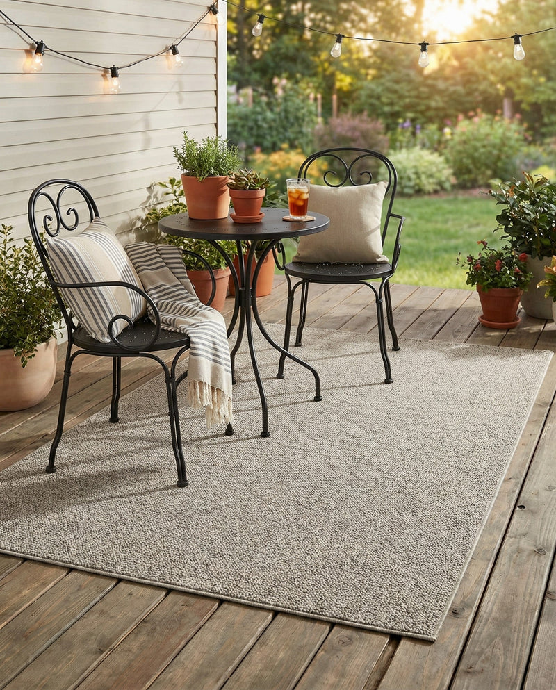 Seaside Serenity Collection Area Rug - Marina Rectangle Light Gray  lifestyle 18