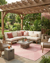 Urban Terrace Collection Area Rug -  Chelsea (Pink) Rectangle Pink  lifestyle 14