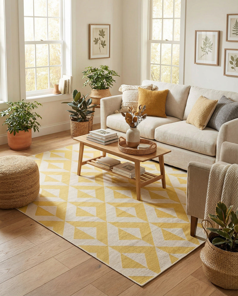 Urban Oasis Rugs Collection Area Rug -  Highrise (Yellow) Rectangle Yellow  lifestyle 17