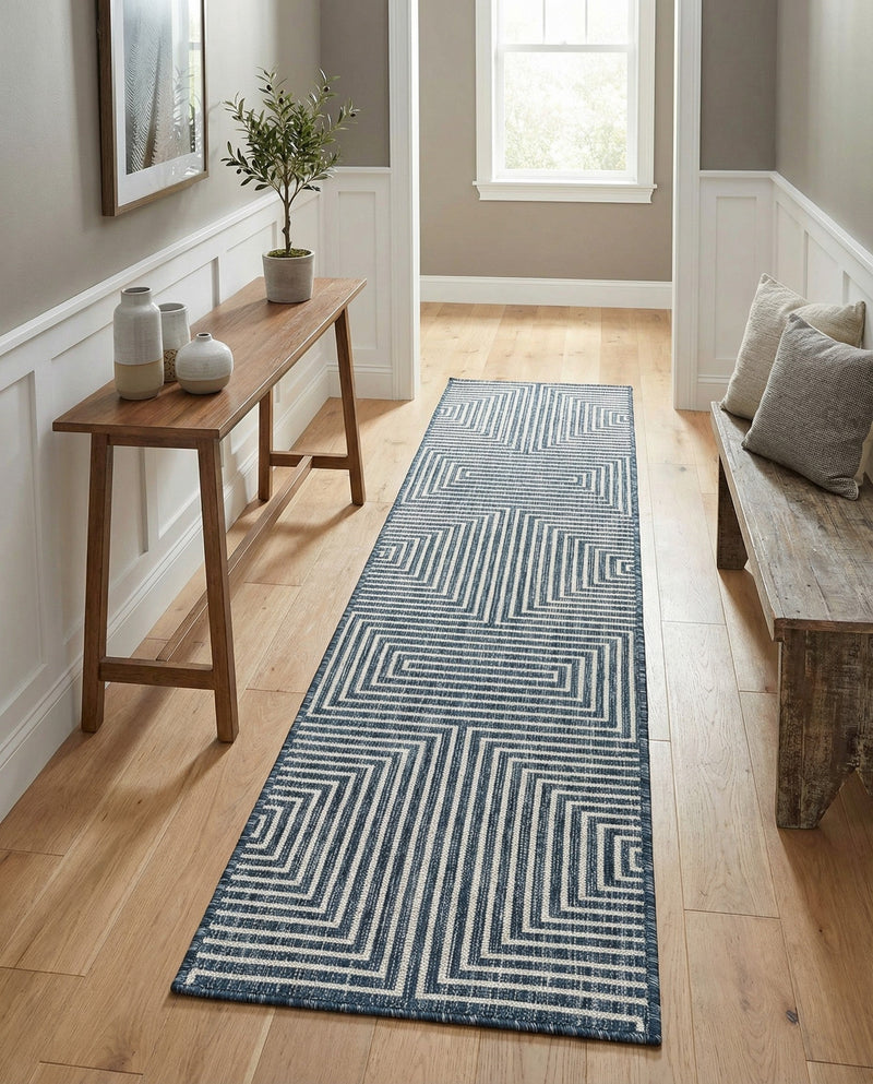 Urban Terrace Collection Area Rug -  Astoria (Blue) Runner Blue  lifestyle 47
