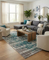 Copenhagen Comfort Collection Area Rug -  Odense Rectangle Blue  lifestyle 12