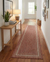 Terrace Fringe Collection Area Rug - Veranda (Rust Red) Runner Rust Red  lifestyle 84