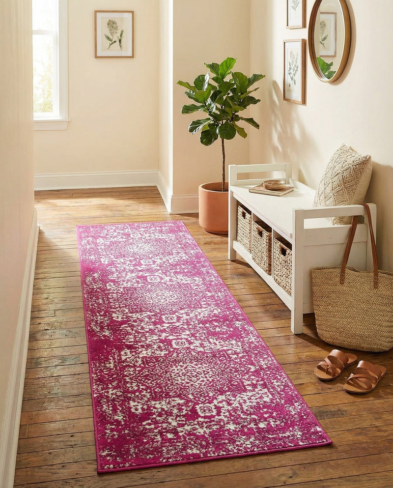 Georgetown Rugs Collection Area Rug - Dupont (Purple) Runner Purple  lifestyle 67