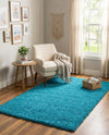 Plush Oasis Collection Area Rug - Serenity (Turquoise) Rectangle Turquoise  lifestyle 9