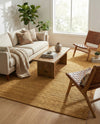 Woven Seaside Jute Collection Area Rug - Savannah (Yellow) Rectangle Yellow  lifestyle 22