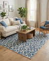 Savannah Escape Collection Area Rug -  Amazon (Blue) Rectangle Blue  lifestyle 17