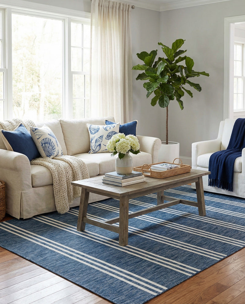 Urban Oasis Rugs Collection Area Rug -  District (Blue) Rectangle Blue  lifestyle 27