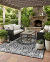 Patio Heritage Collection Area Rug -  Lafayette (Black and White) Rectangle Black and White  lifestyle 17