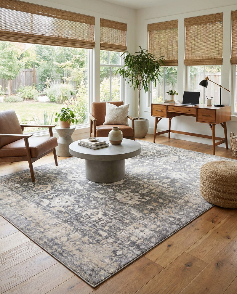 Cascade Range Collection Area Rug -  Shasta (Gray) Rectangle Gray  lifestyle 11