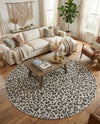 Savannah Escape Collection Area Rug -  Amazon (Light Gray) Round Light Gray  lifestyle 32