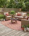 Urban Oasis Rugs Collection Area Rug -  Boulevard (Rust Red) Oval Rust Red  lifestyle 49