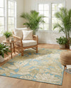 Seaside Blooms Collection Area Rug -  Shalimar Rectangle Soft Blue  lifestyle 20
