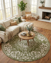 Urban Oasis Rugs Collection Area Rug -  Penthouse (Green) Round Green  lifestyle 33