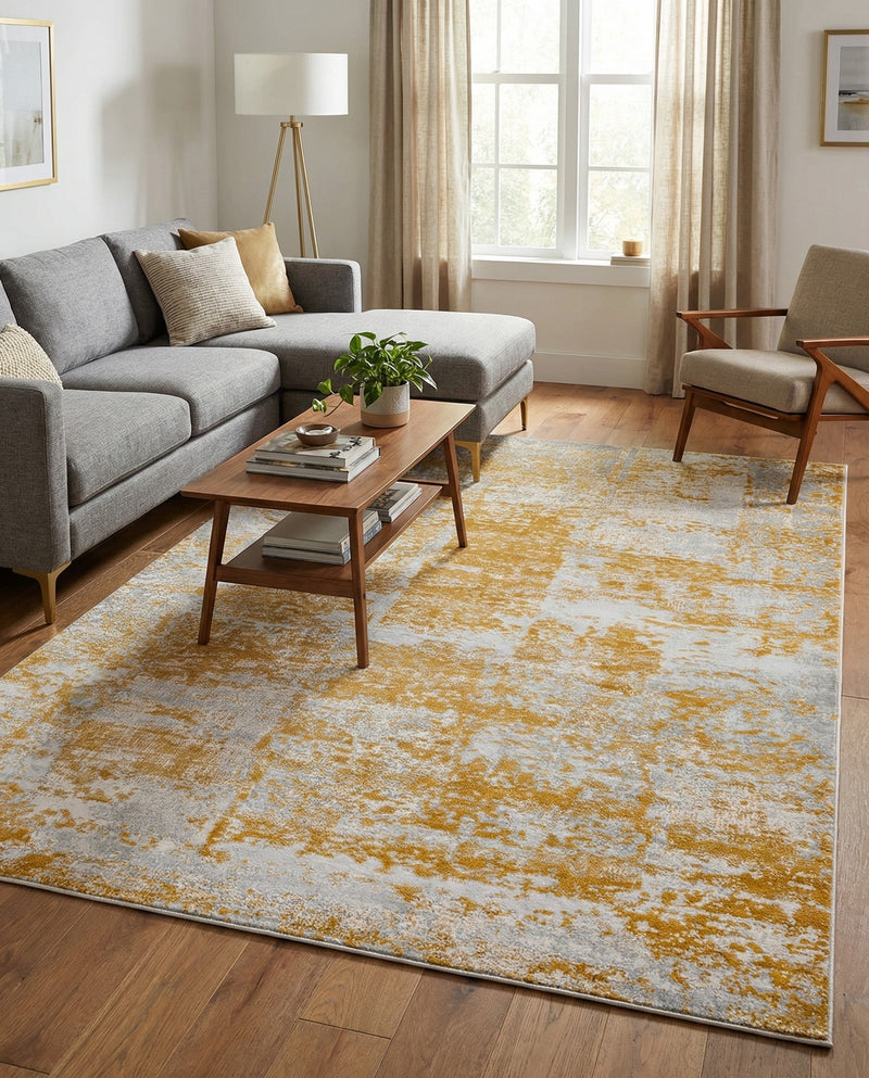 Bloomsbury Elegance Collection Area Rug -  Belgravia Rectangle Yellow  lifestyle 43