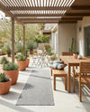 Jill Zarin Sedona Oasis Outdoor Collection Area Rug - Coconino (Silver Stars) Runner Silver Stars  lifestyle 16