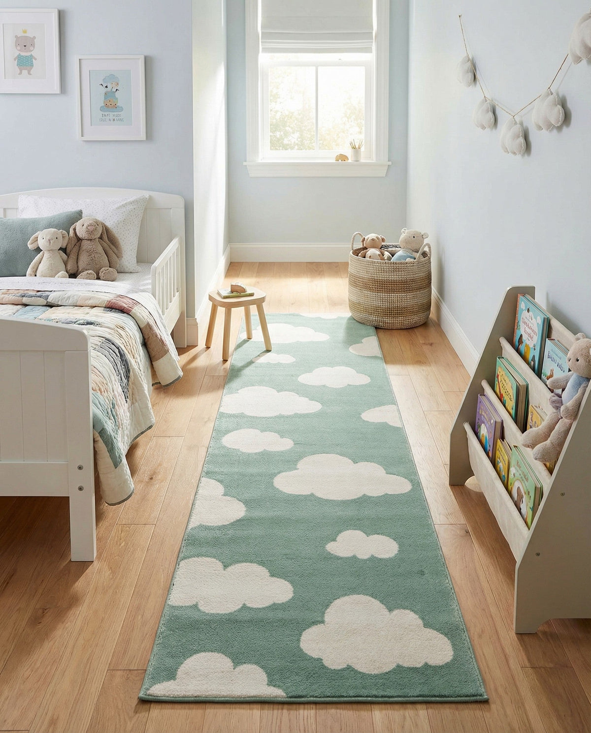 Wonder Tykes Collection Area Rug -  Dreamview Runner Soft Green  lifestyle 84