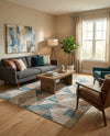 Dresden Elegance Collection Area Rug - Meissen Rectangle Blue  lifestyle 17