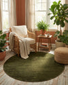 Bloomsbury Elegance Collection Area Rug -  Kensington (Green) Round Green  lifestyle 41