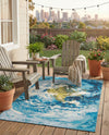 Urban Terrace Collection Area Rug -  Pergola Rectangle Blue  lifestyle 9