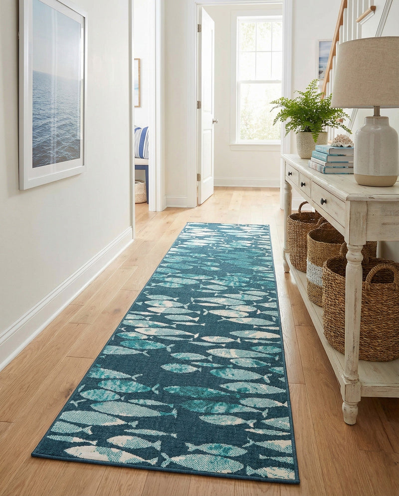Seaside Haven Rugs Collection Area Rug -  Wavecrest Runner Blue  lifestyle 46