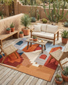 Urban Terrace Collection Area Rug -  Patio Square Multi  lifestyle 65