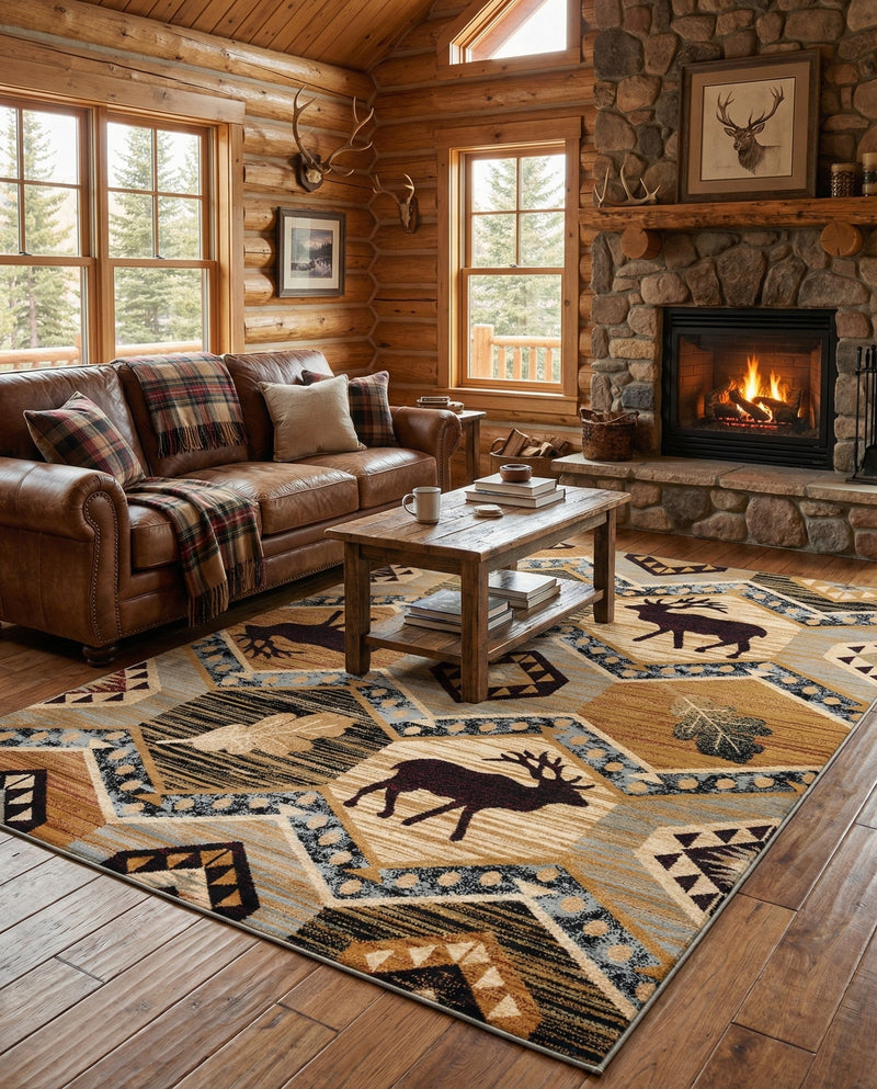 Frontier Trails Collection Area Rug -  Mesa Rectangle Blue  lifestyle 21