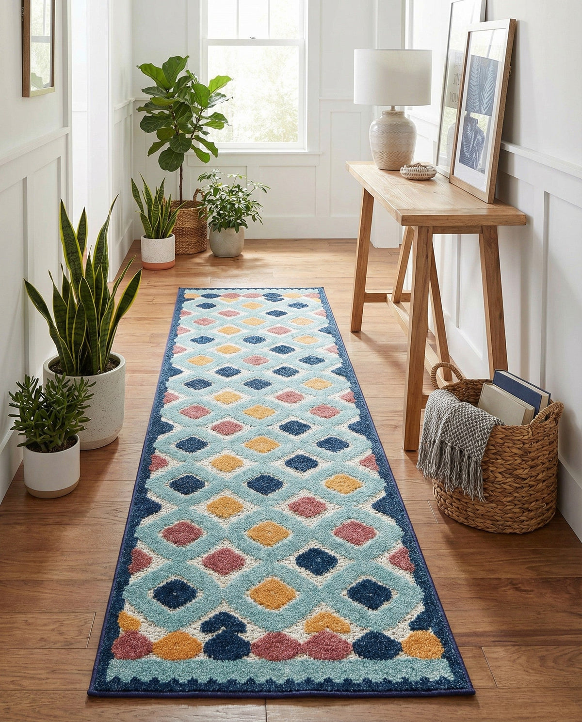 Caribbean Terrace Collection Area Rug -  Tobago Runner Ivory  lifestyle 56