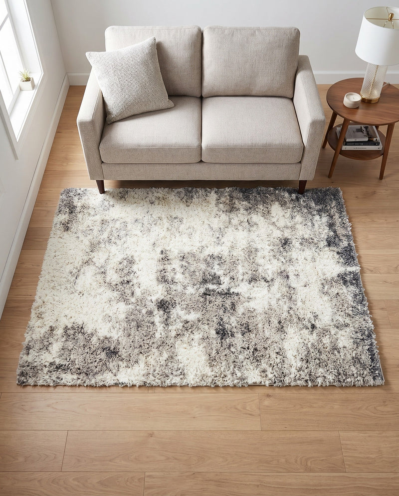 Cozy Haven Shag Collection Area Rug -  Tranquility (Pebble Gray) Rectangle Pebble Gray  lifestyle 11
