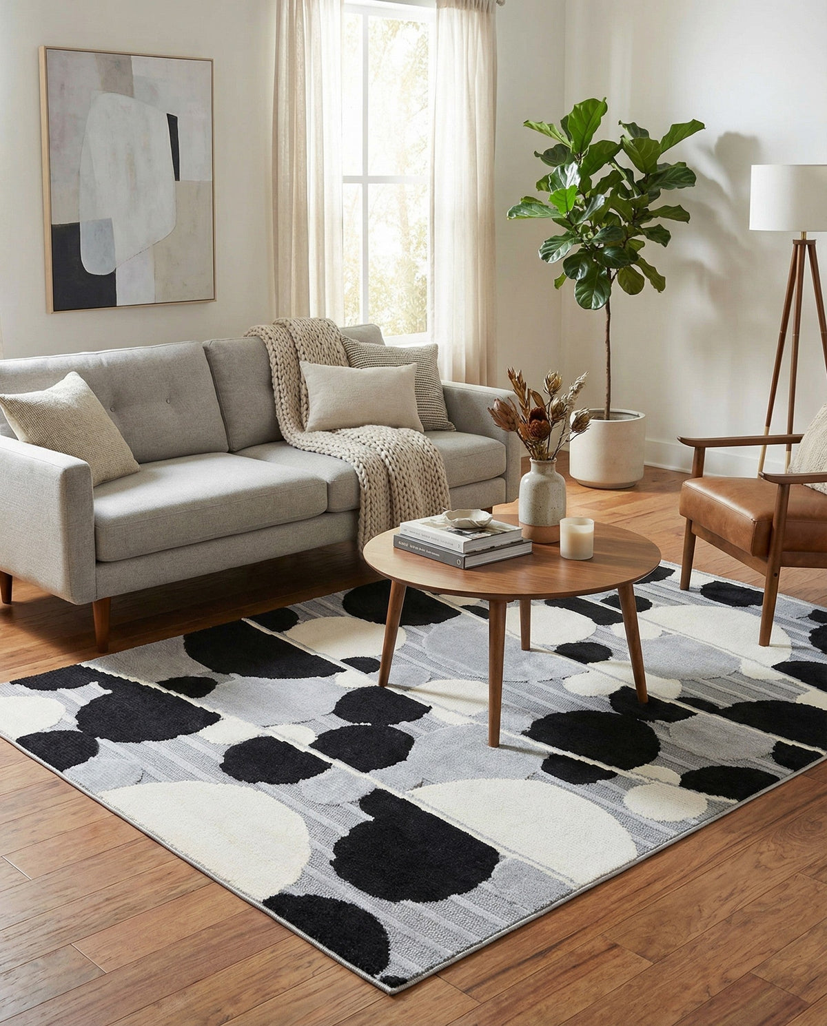 Terrace Collection Area Rug -  Pavilion Rectangle Light Gray  lifestyle 5