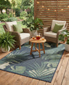 Coastal Terrace Collection Area Rug -  Anchor Rectangle Navy Blue  lifestyle 20