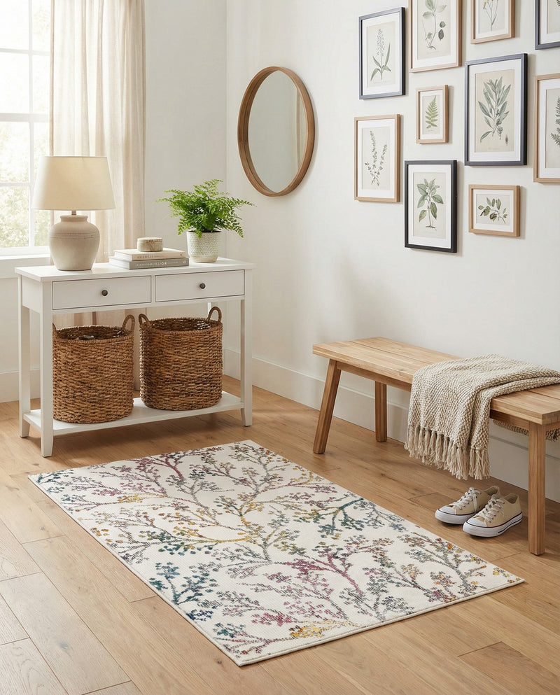 Meadow Breeze Collection Area Rug -  Sunbeam Rectangle Ivory  lifestyle 29