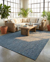 Seaside Serenity Collection Area Rug - Veranda (Blue) Rectangle Blue  lifestyle 46