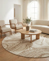 Coastal Haven Collection Area Rug -  Nautilus Round Ivory  lifestyle 44
