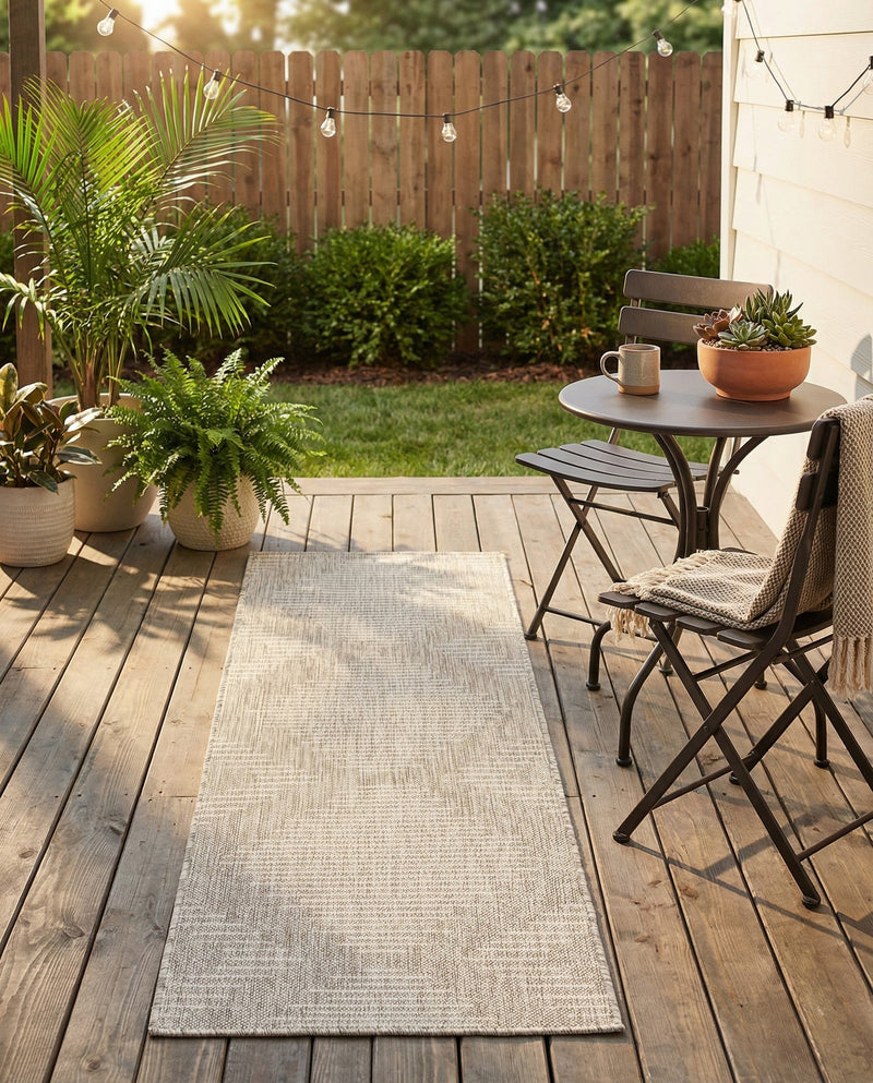 Urban Terrace Collection Area Rug -  Chelsea (Gray) Runner Gray  lifestyle 68