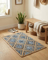 Woven Seaside Jute Collection Area Rug - Marina Rectangle Blue  lifestyle 29