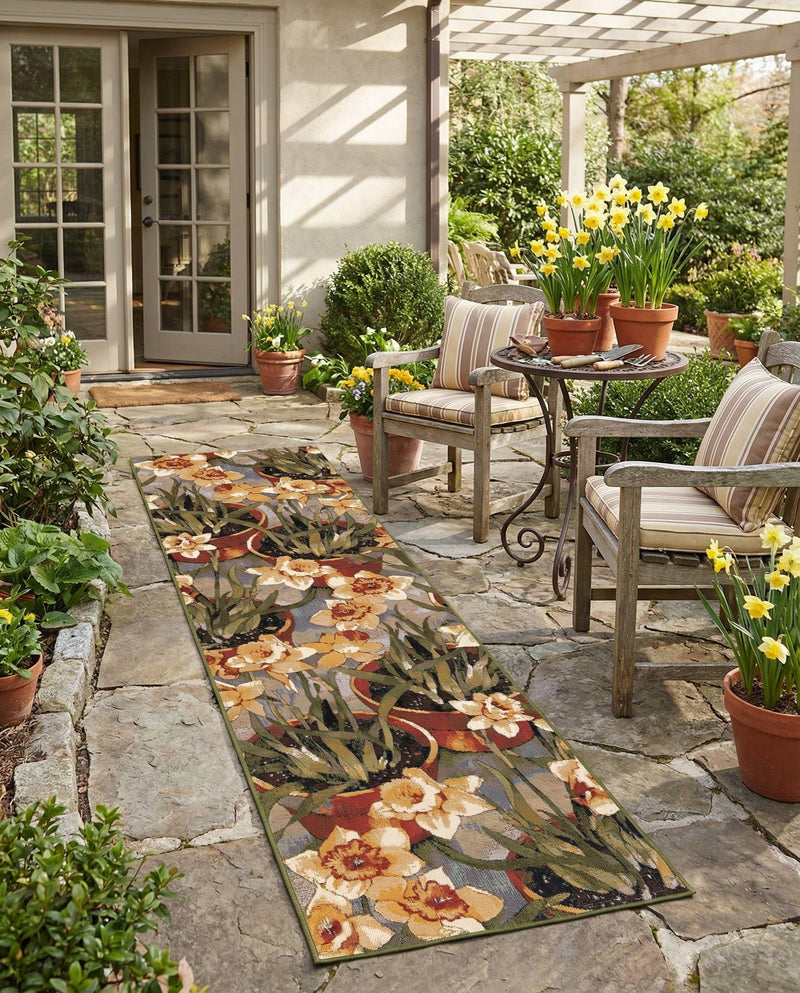 Seaside Blooms Collection Area Rug - Eden Runner Multi  lifestyle 59
