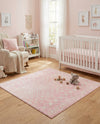 Mediterranean Lattice Collection Area Rug - Santorini (Pink) Square Pink  lifestyle 62