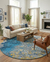 Urban Terrace Collection Area Rug -  Lanai Round Gradient Blue  lifestyle 62