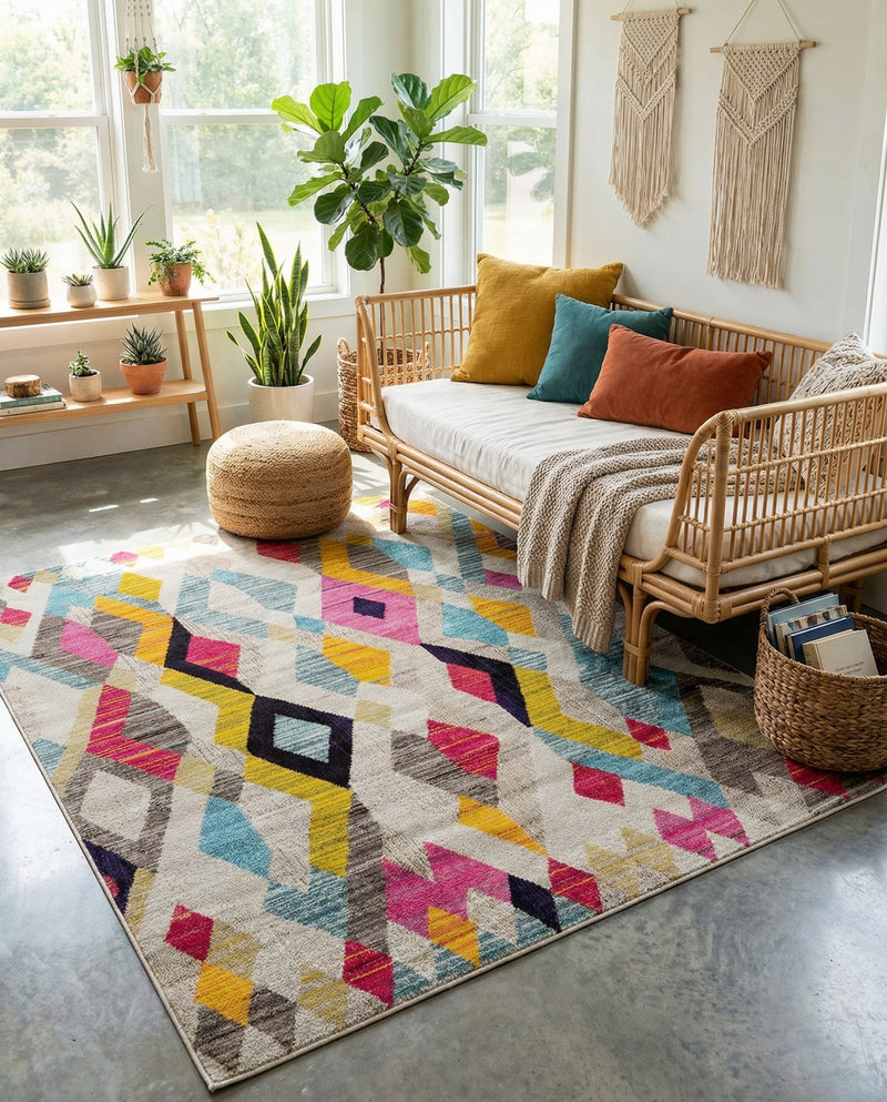 Sedona Vista Collection Area Rug -  Pricklypear Rectangle Multi  lifestyle 22