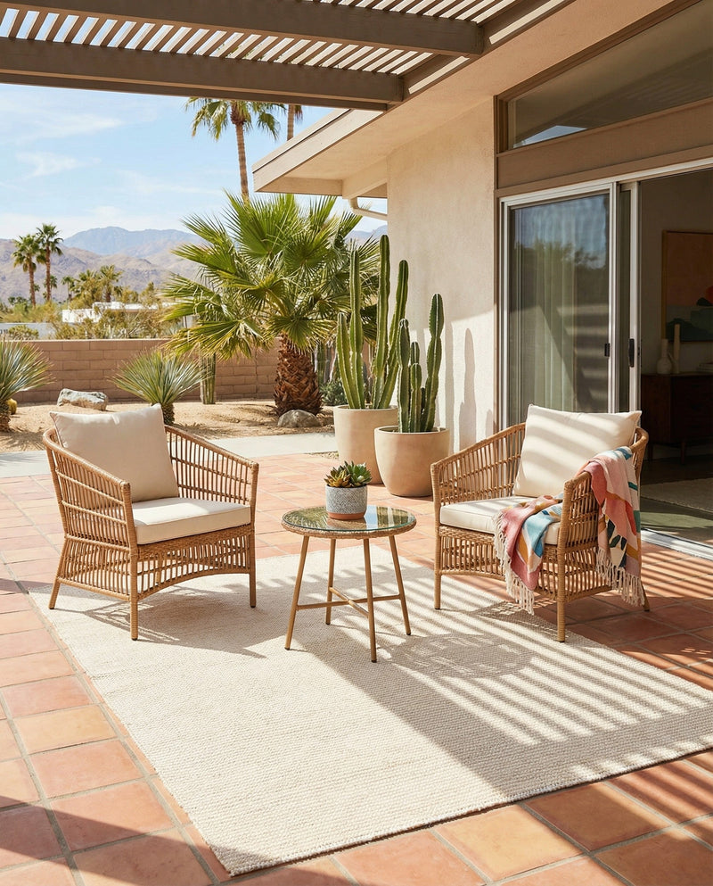 Jill Zarin Sedona Oasis Outdoor Collection Area Rug - Coconino (Pebble Stones) Rectangle Pebble Stones  lifestyle 16