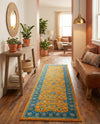Casablanca Tapestry Collection Area Rug -  Marrakech (Sunshine Yellow) Runner Sunshine Yellow  lifestyle 26