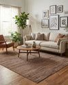 Bloomsbury Elegance Collection Area Rug -  Kensington (Brown) Rectangle Brown  lifestyle 7