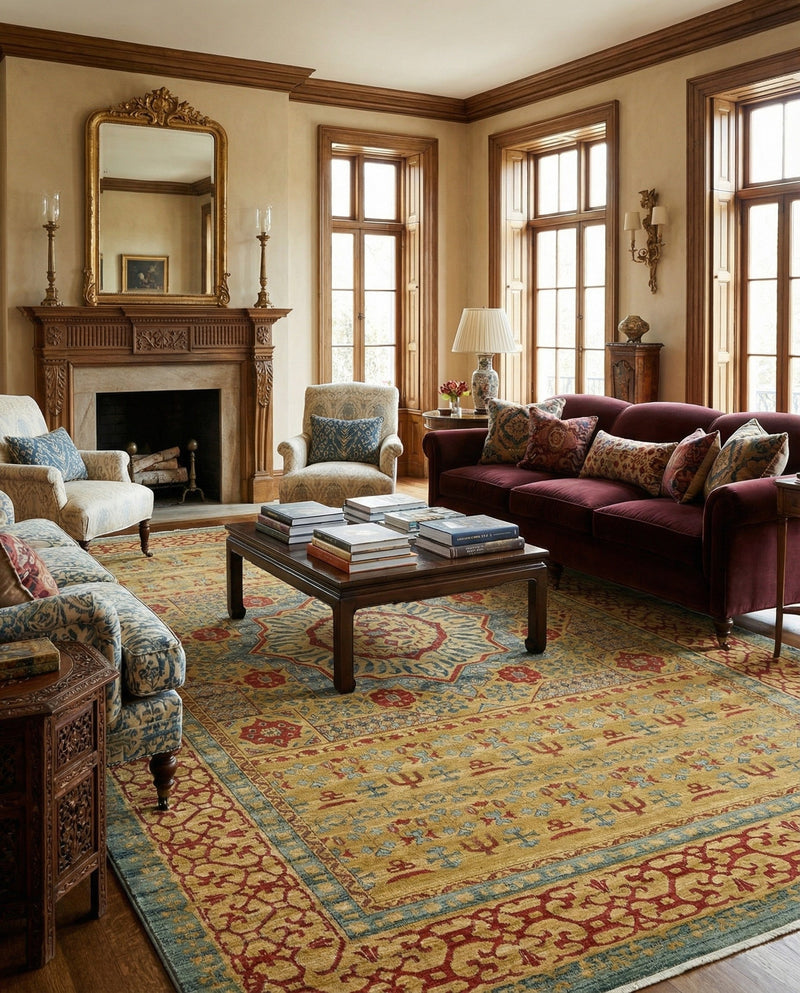 Ottoman Elegance Collection Area Rug -  Cappadocia Rectangle Light Blue  lifestyle 53