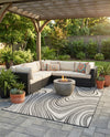 Urban Terrace Collection Area Rug - Soho Rectangle Charcoal Ivory  lifestyle 32