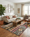 Outdoor Marrakesh Collection Area Rug -  Agadir Rectangle Multi Black  lifestyle 18