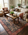 Casablanca Tapestry Collection Area Rug - Fes Rectangle Muted Rust  lifestyle 54